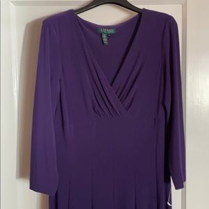 Lauren Ralph Lauren Purple Stretch Dress size 10